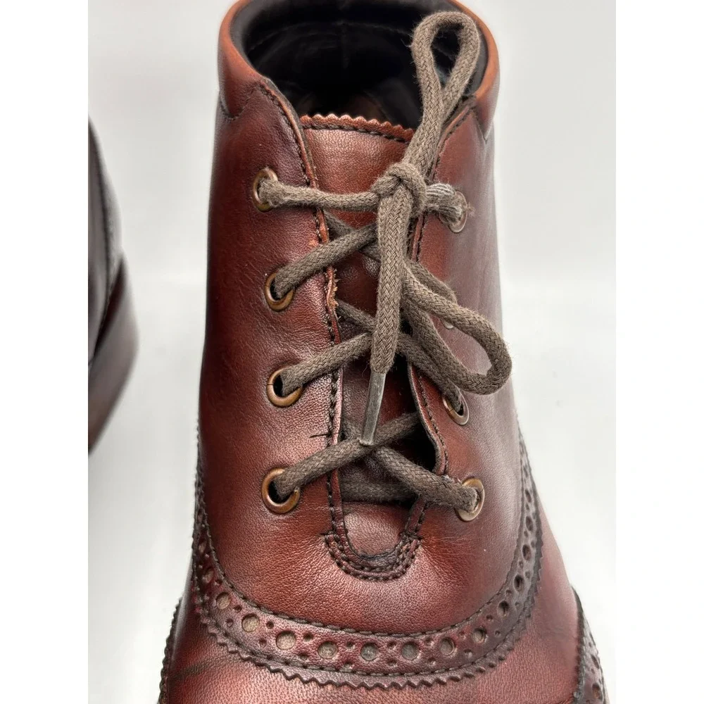 Cole Haan Mens Brown Leather Wingtip Brogue Chukka Boots C11053 Size 8.5 M